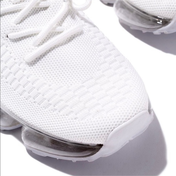 White FlyKnit Air Bubble Slip On Sneaker - Picture 3 of 6